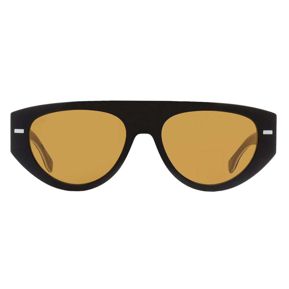 Boss Flat Top Sunglasses 1443S SDK70 Black/Tan 56mm - Picture 2 of 2